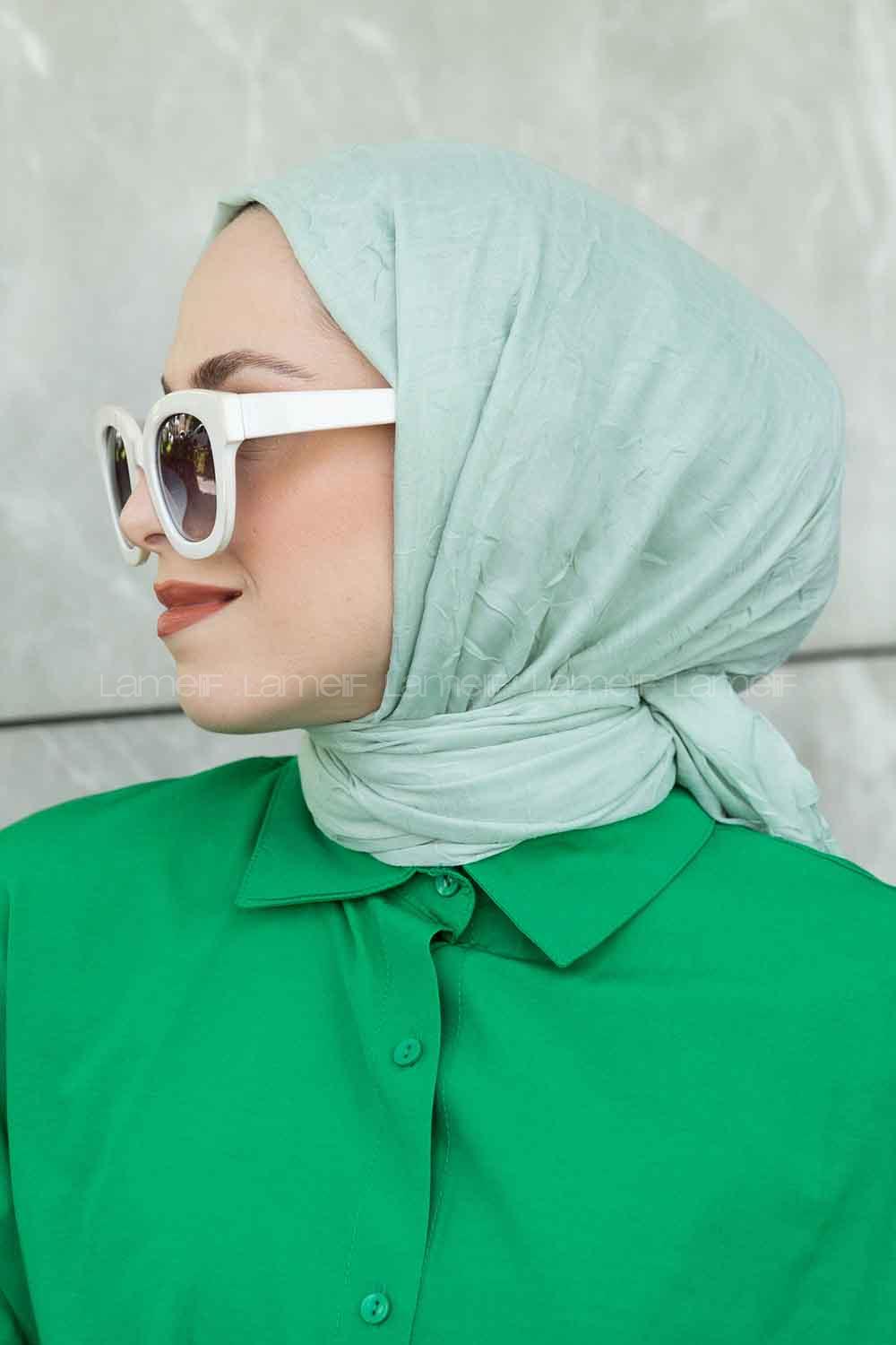 Lamelif Bambu Şal Uçuk Yeşil