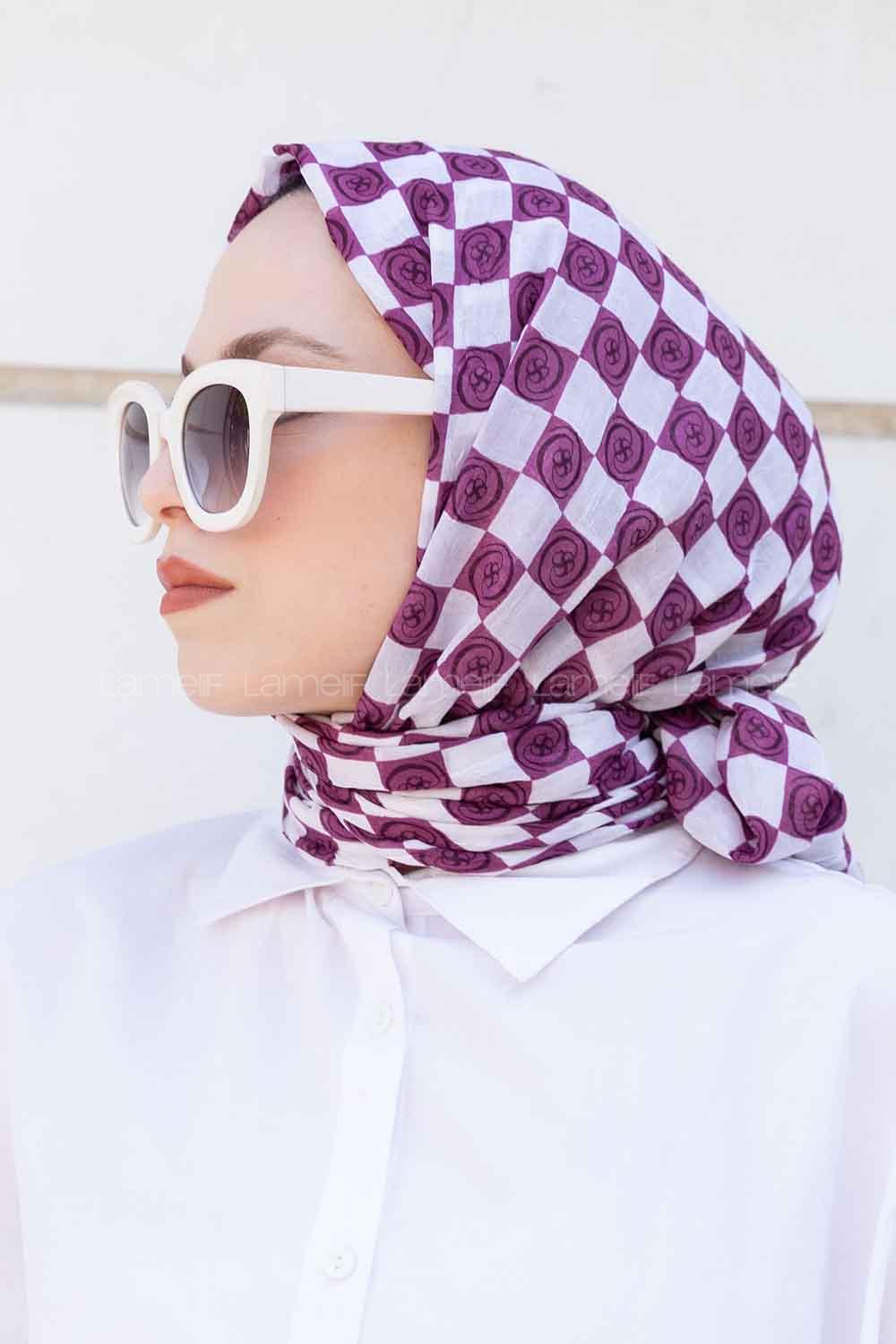 Plato Cotton Fabric Flowering Shawl