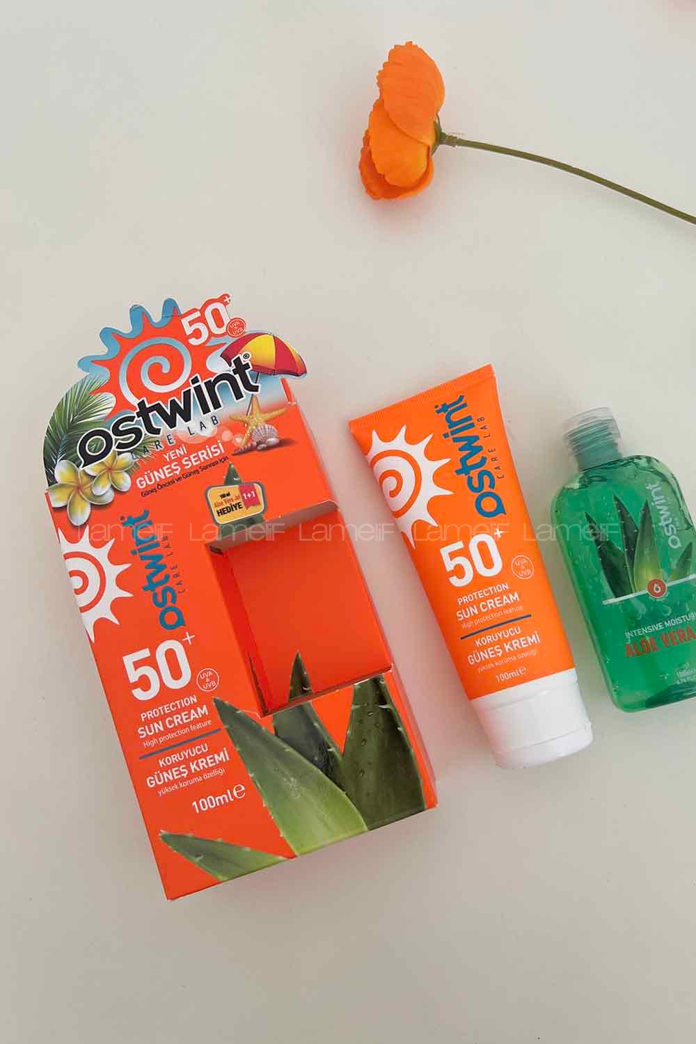 Lamelif Ostwint Güneş Kremi 50+ SPF Aloe Vera Jel 100 ML