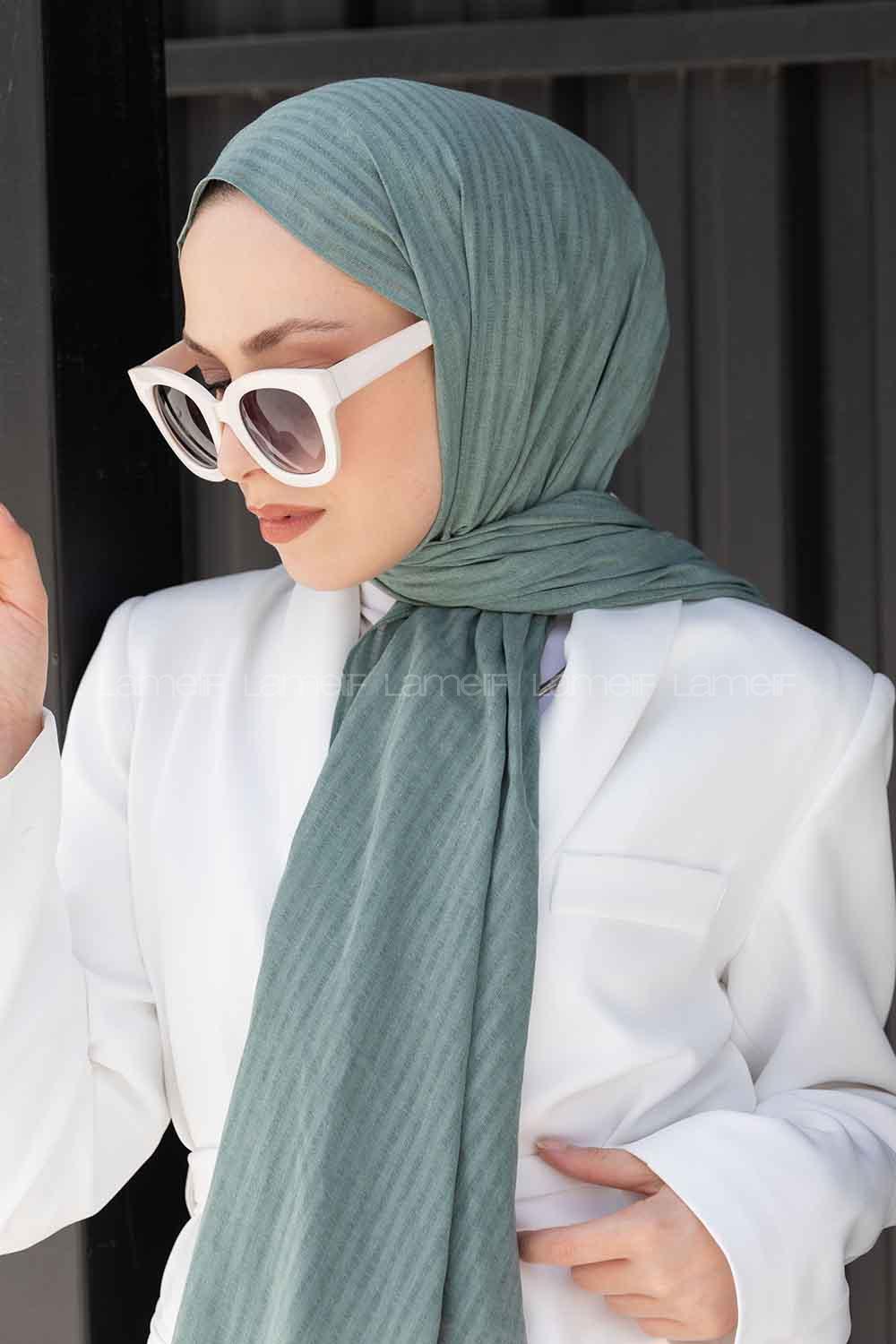 Lamelif Cotton Line Şal Çağla Yeşili