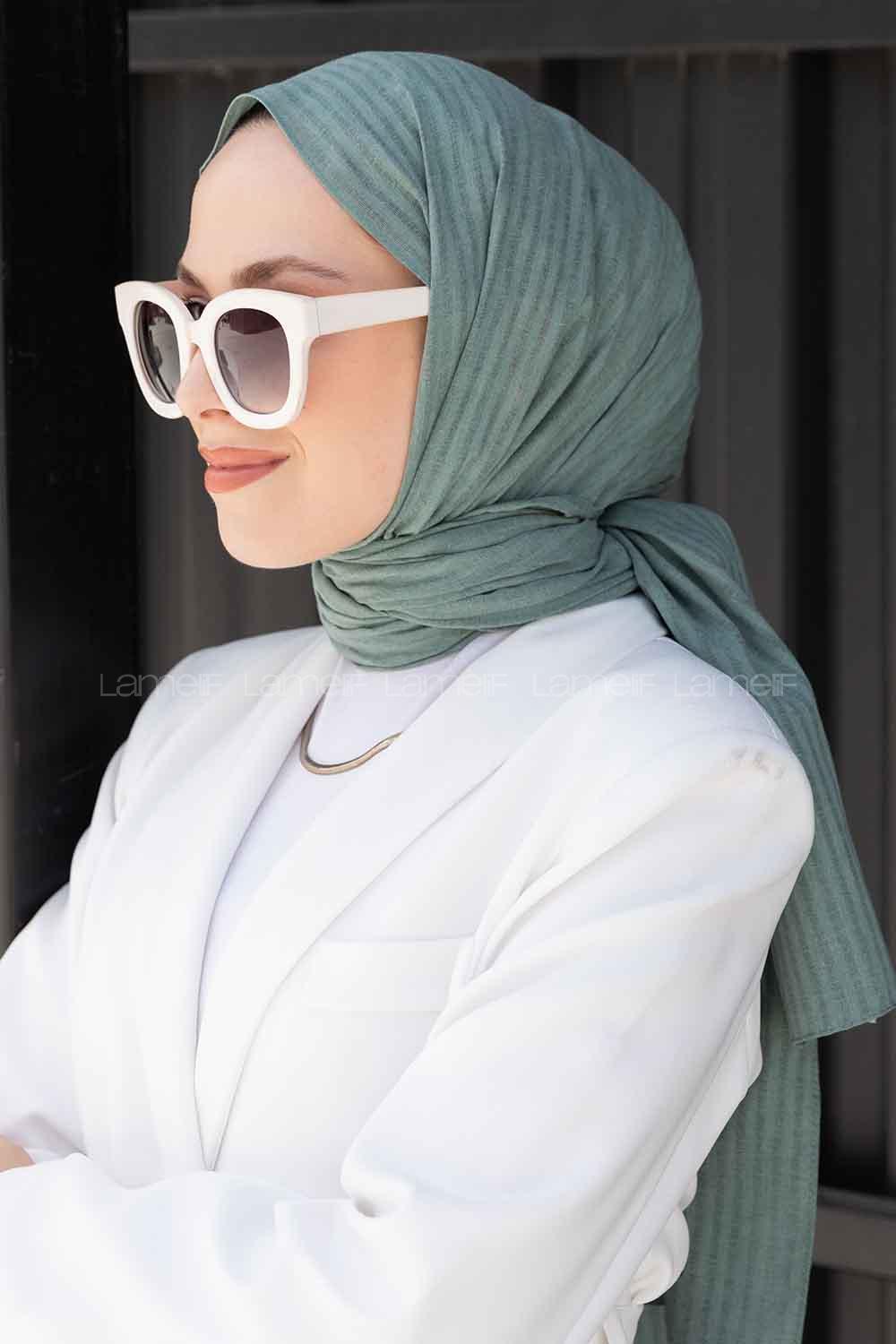 Lamelif Cotton Line Şal Çağla Yeşili