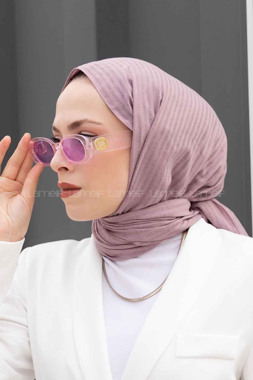 Lamelif Cotton Line Şal Lila