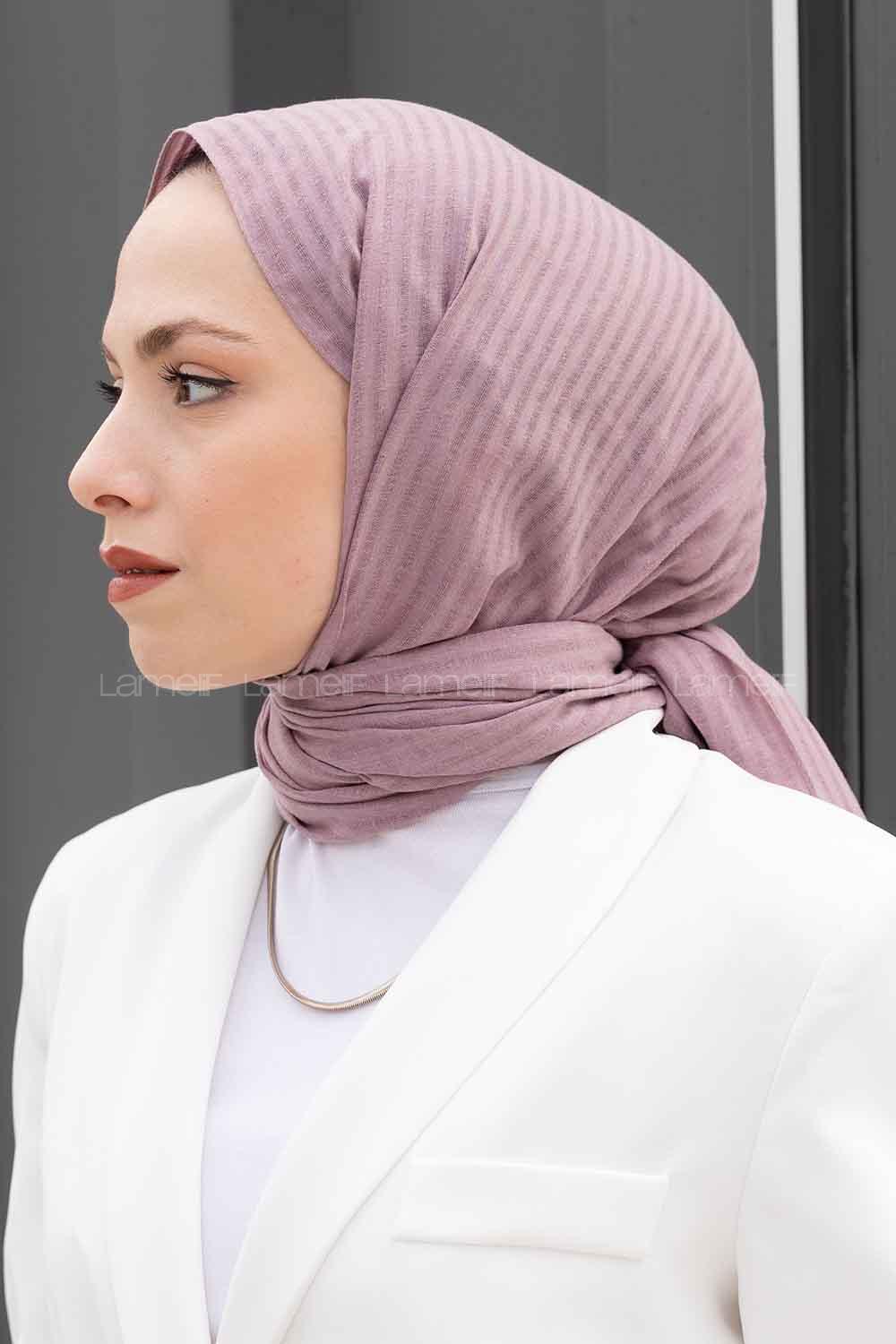 Lamelif Cotton Line Şal Lila