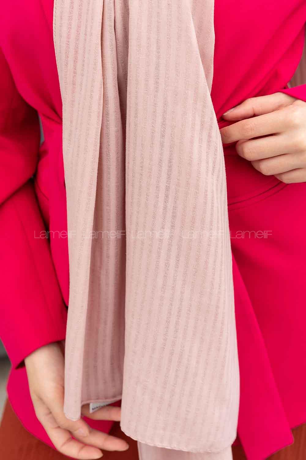 Lamelif Cotton Line Şal Pudra