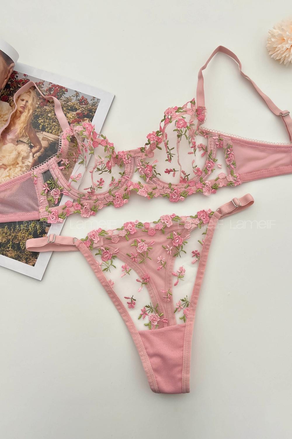 Lamelif Brode Nakışlı Takım