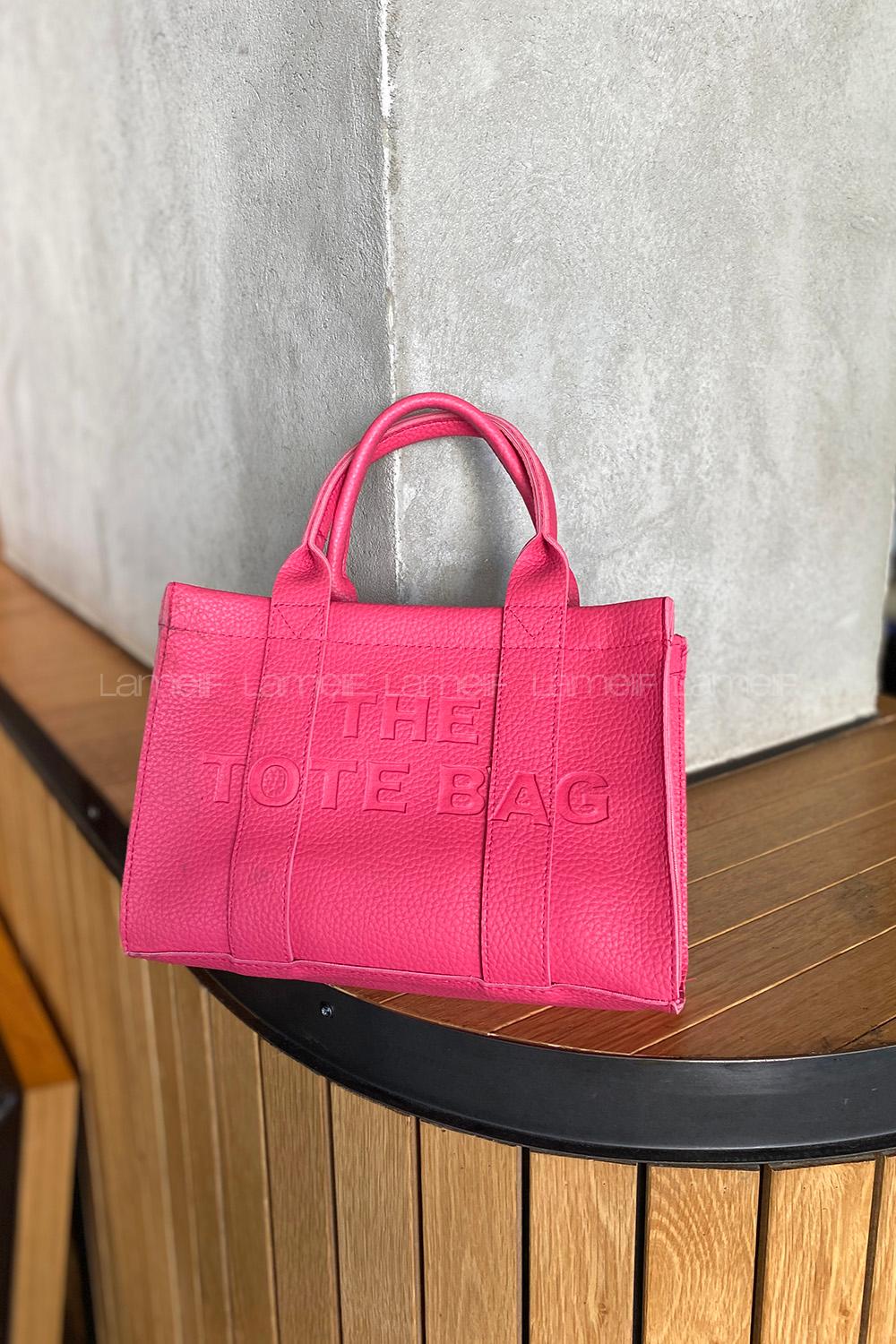 Lamelif Kolon Askılı Tote Bag Kadın El Ve Omuz Çantası Fuşya