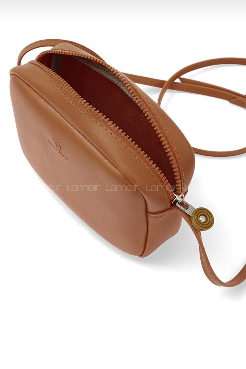 Lamelif Mini Urban Çapraz Askılı Çanta Taba