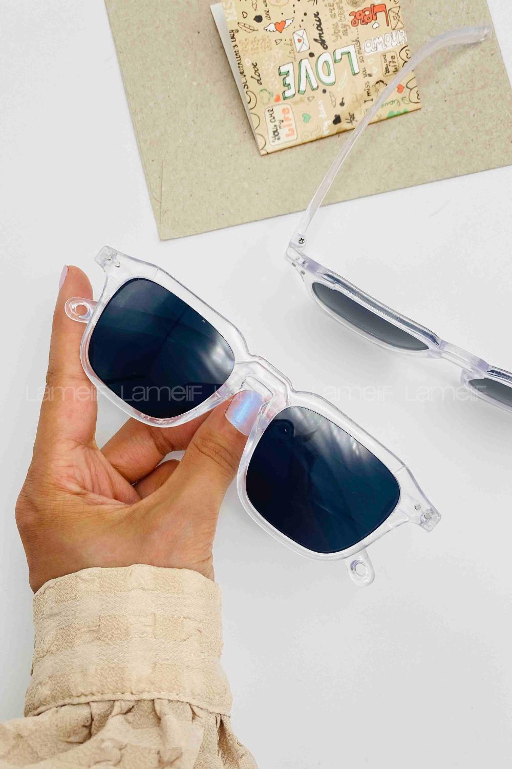 Lamelif Naiva Şeffaf-Siyah Güneş Gözlüğü