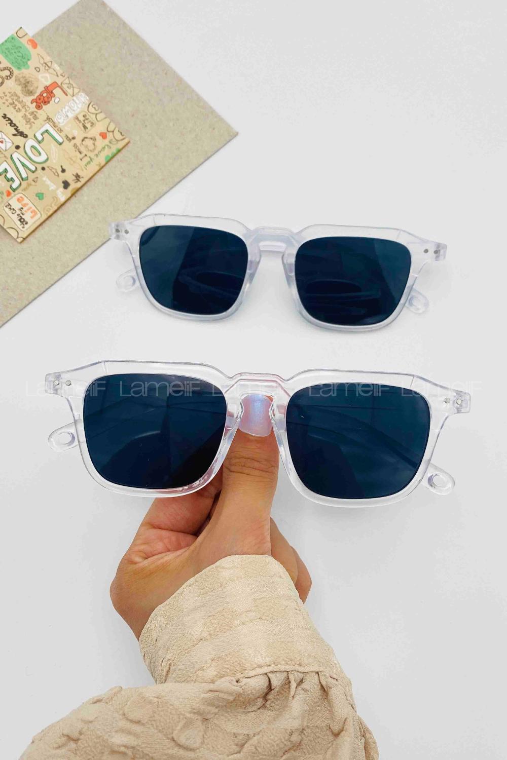 Lamelif Naiva Şeffaf-Siyah Güneş Gözlüğü