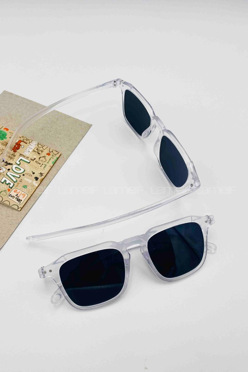 Lamelif Naiva Şeffaf-Siyah Güneş Gözlüğü