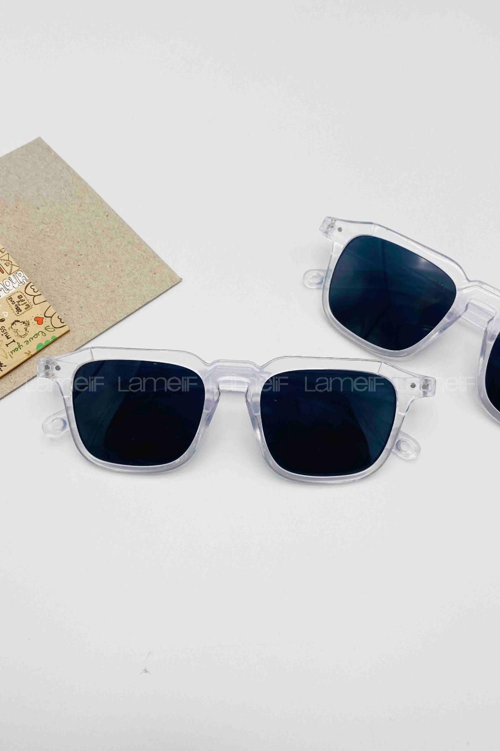 Lamelif Naiva Şeffaf-Siyah Güneş Gözlüğü