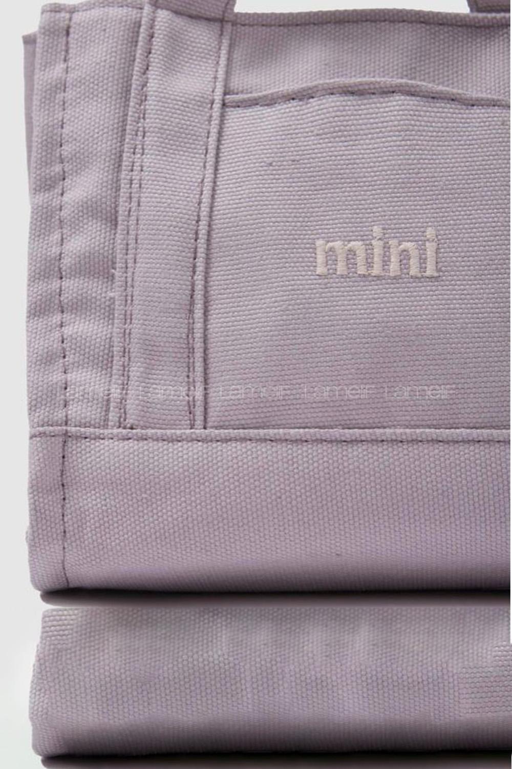 Lamelif Kanvas Mini Kadın Çanta Gri