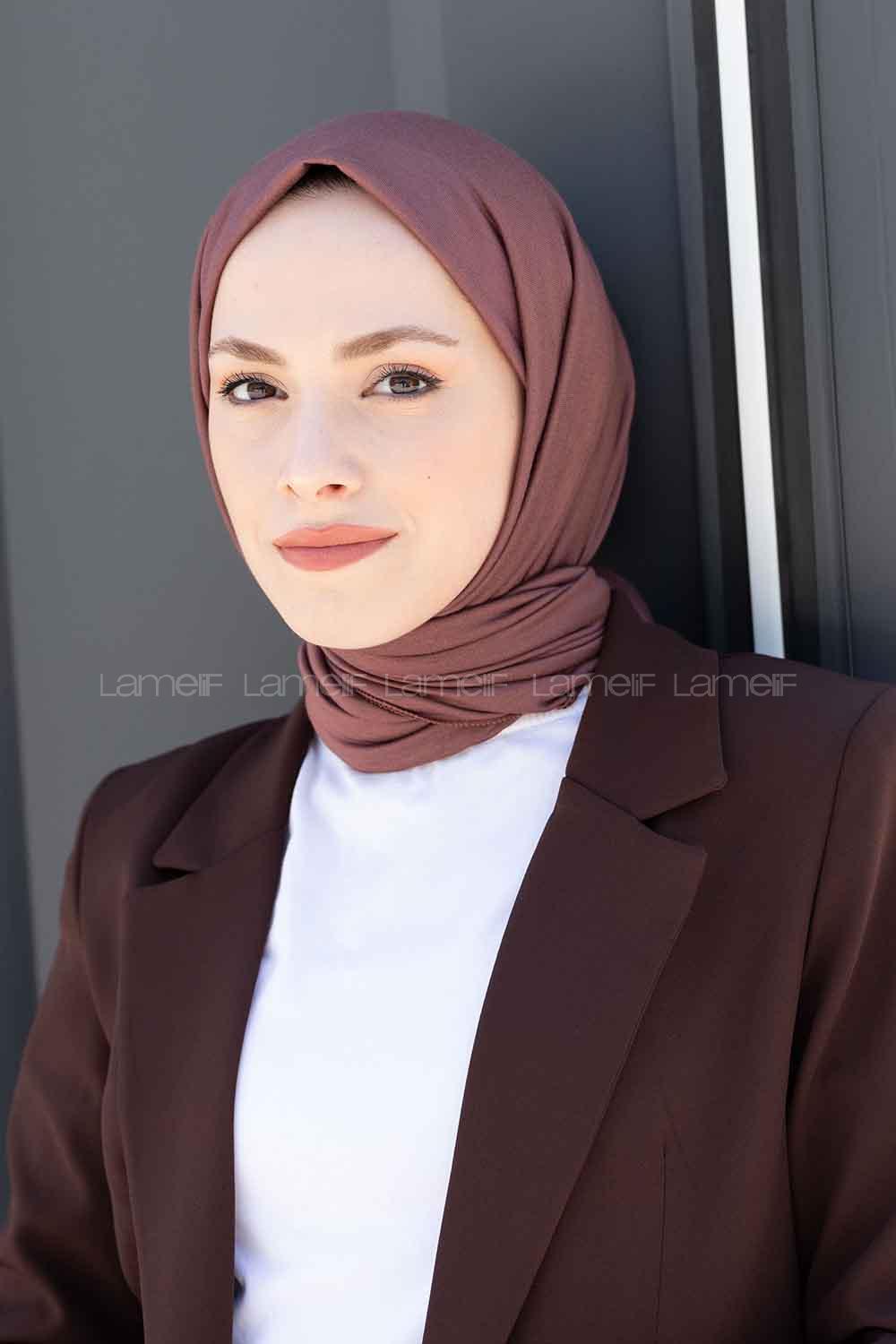 Lamelif Penye Şal Gül Kurusu