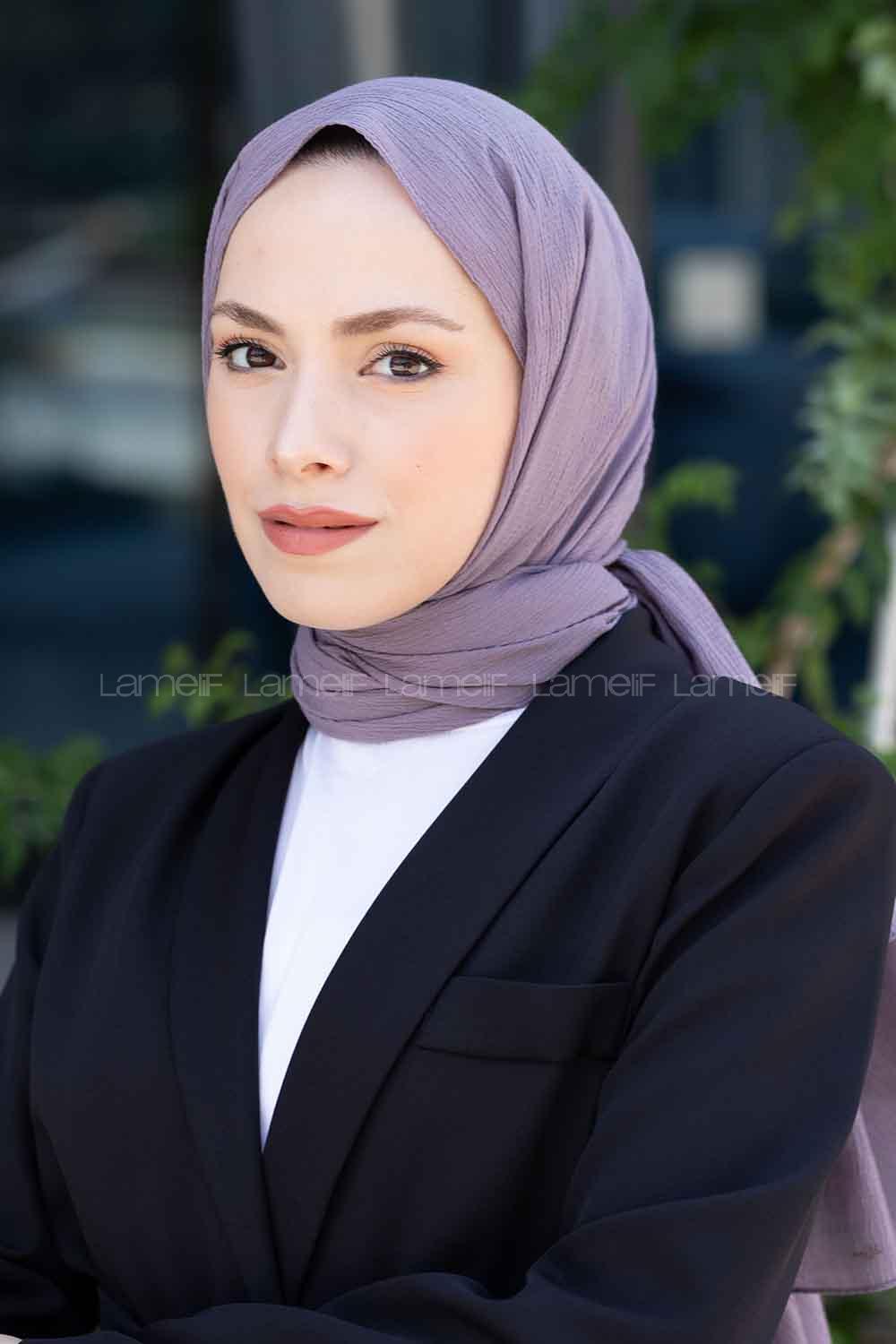 Lamelif Mio Caz Şal Açık Lila