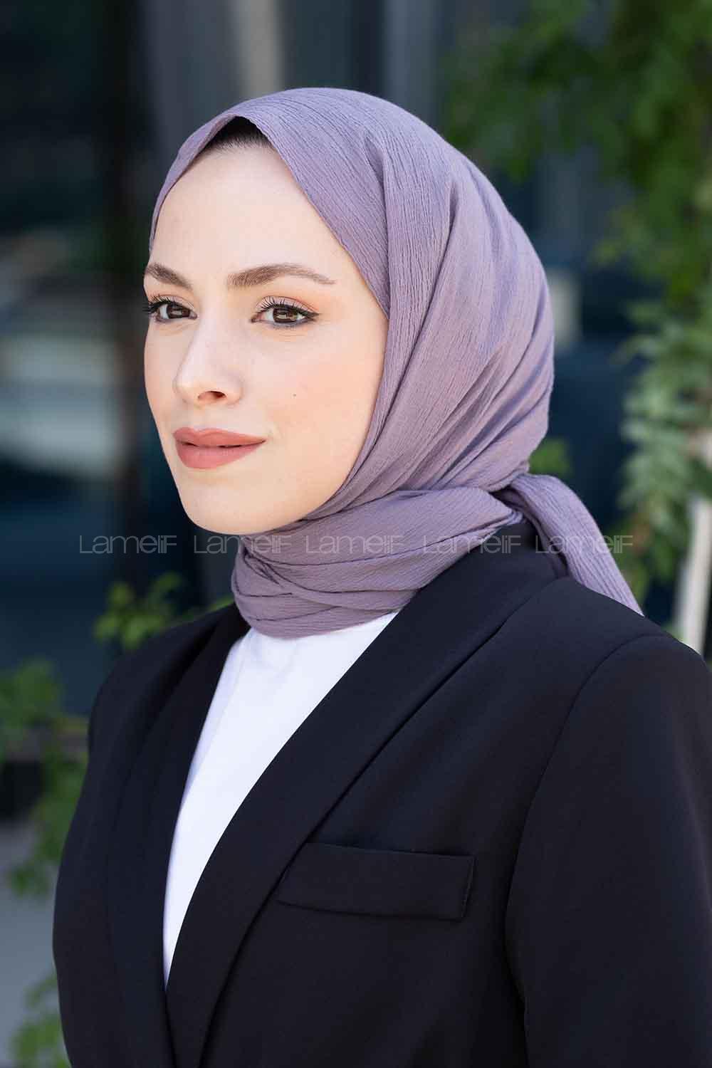 Lamelif Mio Caz Şal Açık Lila