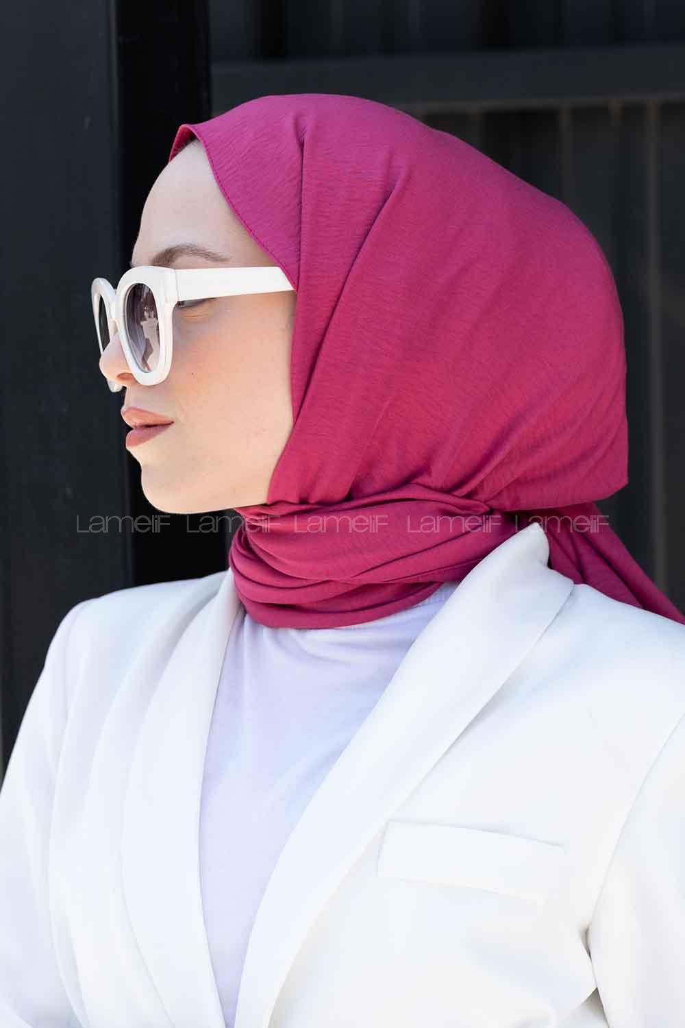 Plum Cotton Fabric Viscose Fabric Straight Shawl