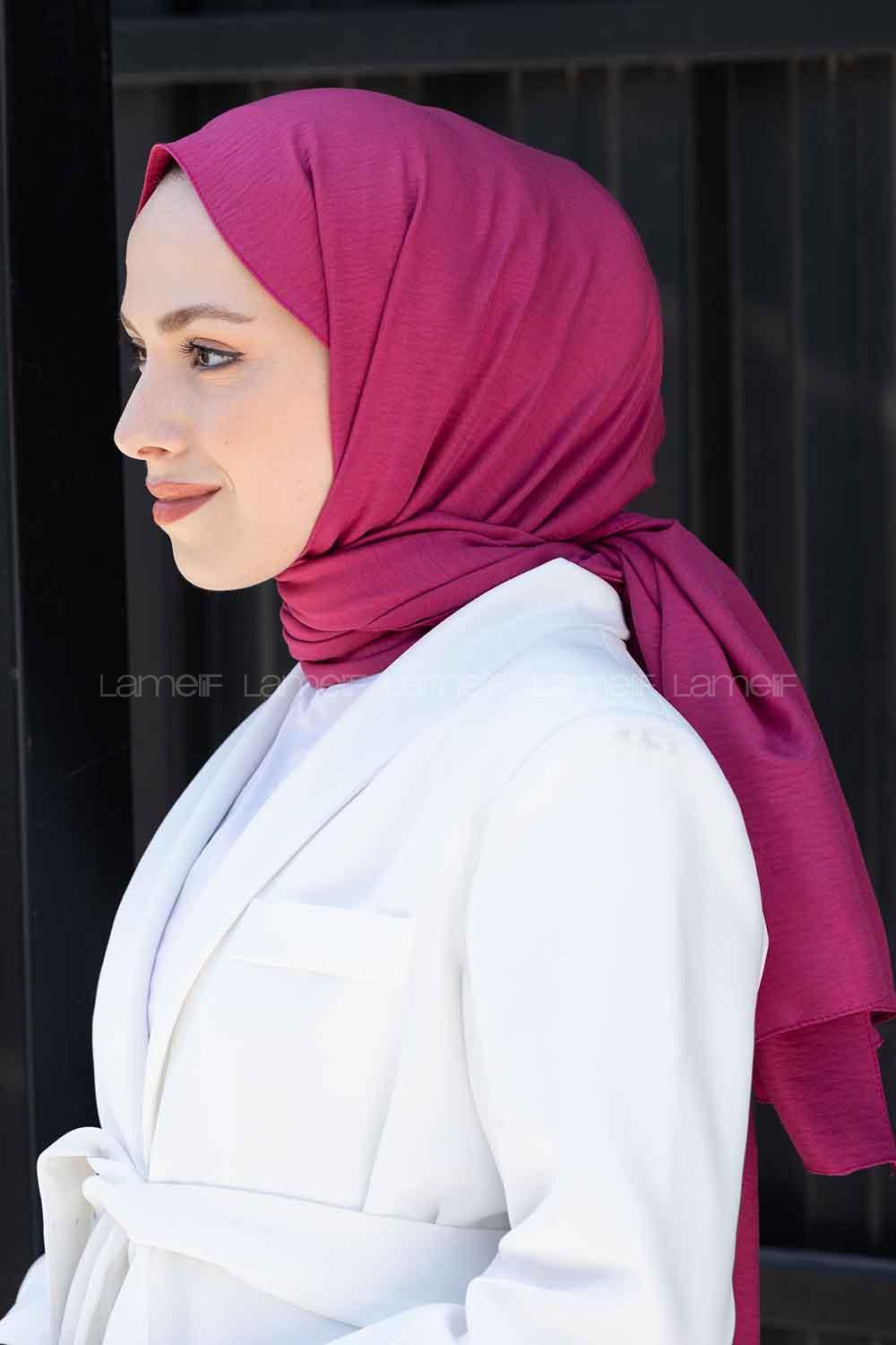 Plum Cotton Fabric Viscose Fabric Straight Shawl