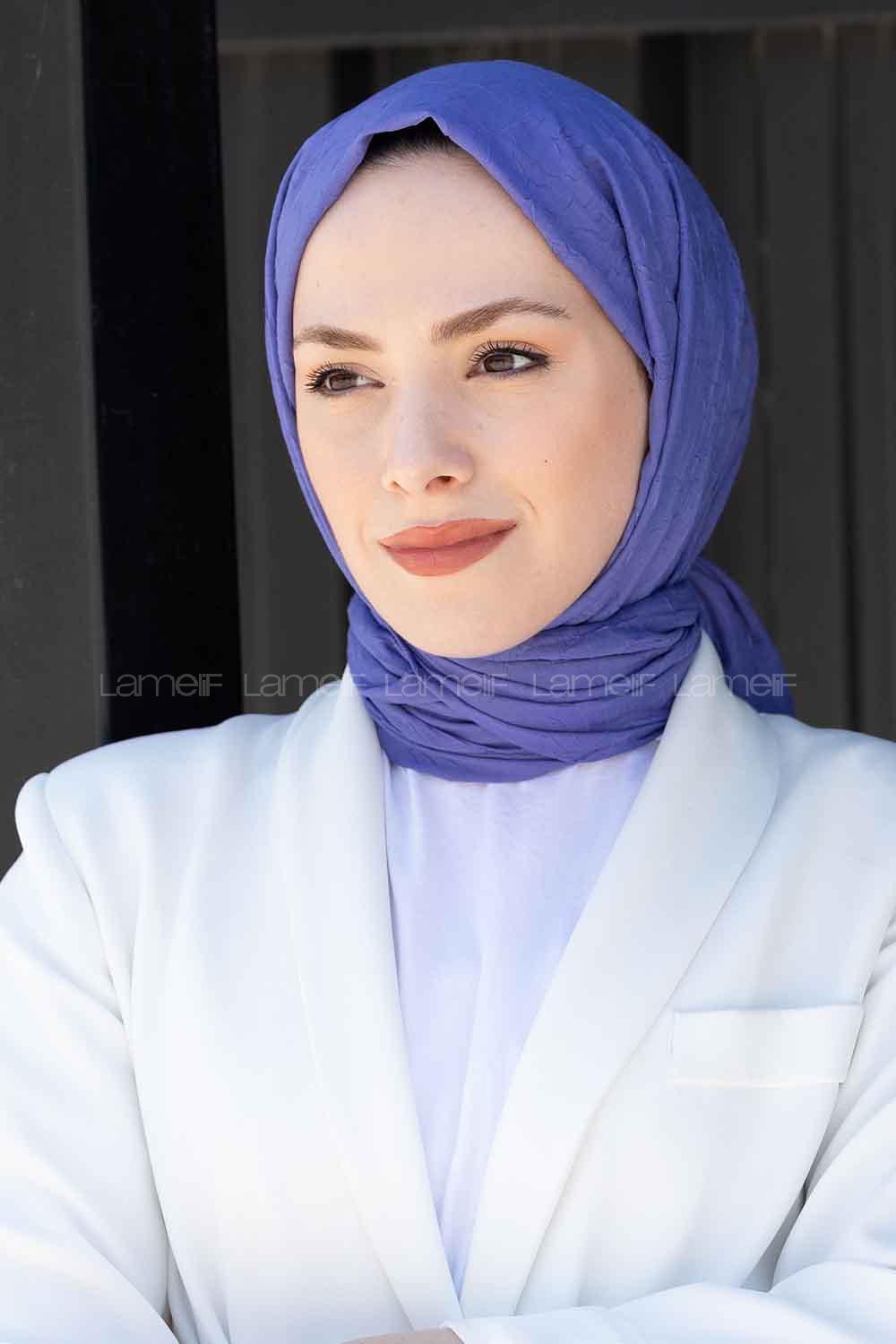 Lamelif Bambu Şal Mavi