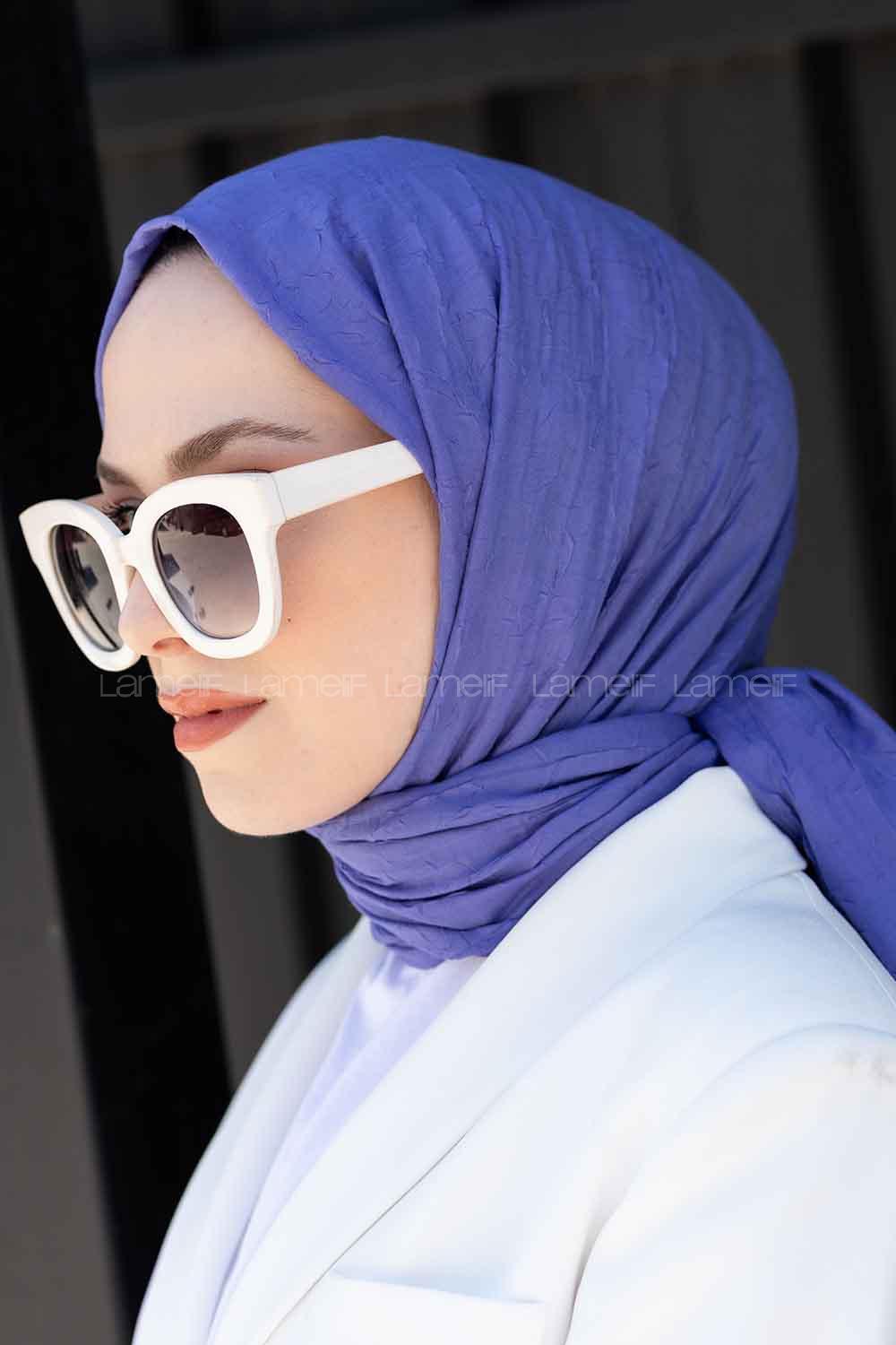 Lamelif Bambu Şal Mavi