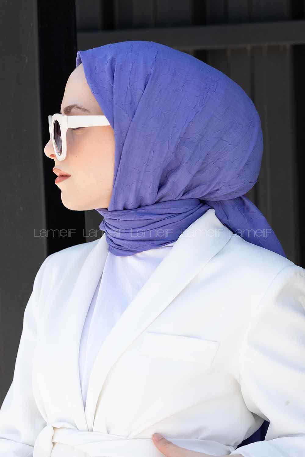 Lamelif Bambu Şal Mavi