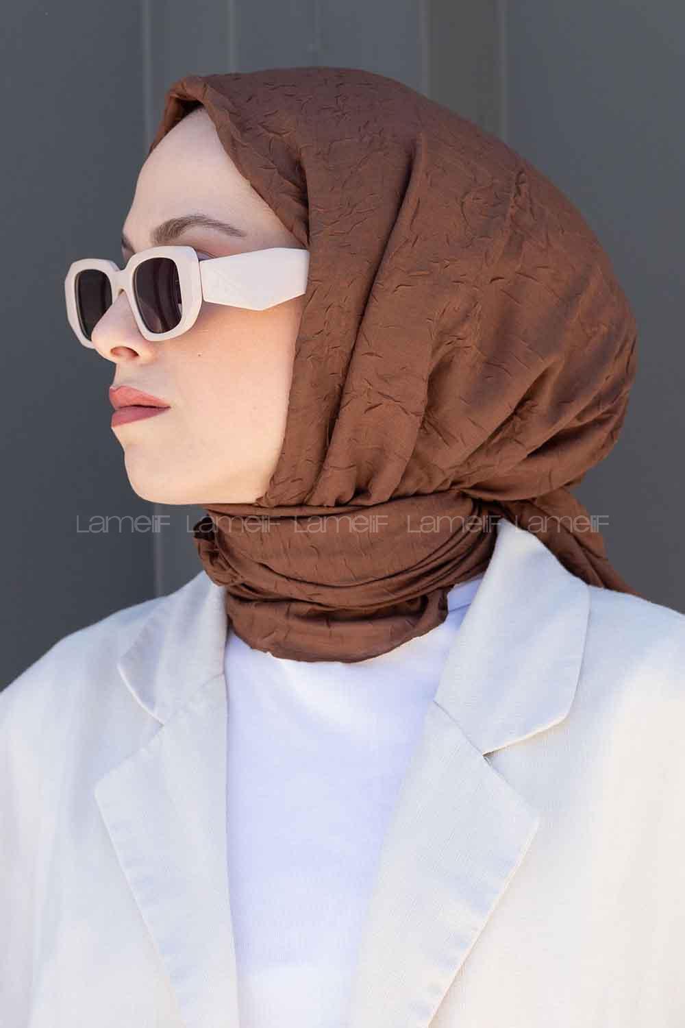 Lamelif Bambu Şal Çikolata Kahve