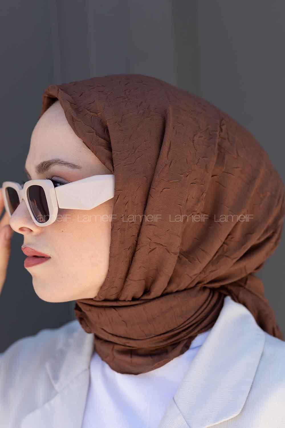 Lamelif Bambu Şal Çikolata Kahve