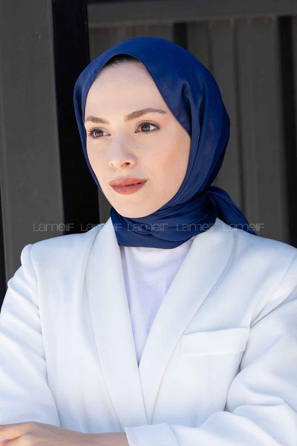 Lamelif Janjan Şal Gece Mavisi