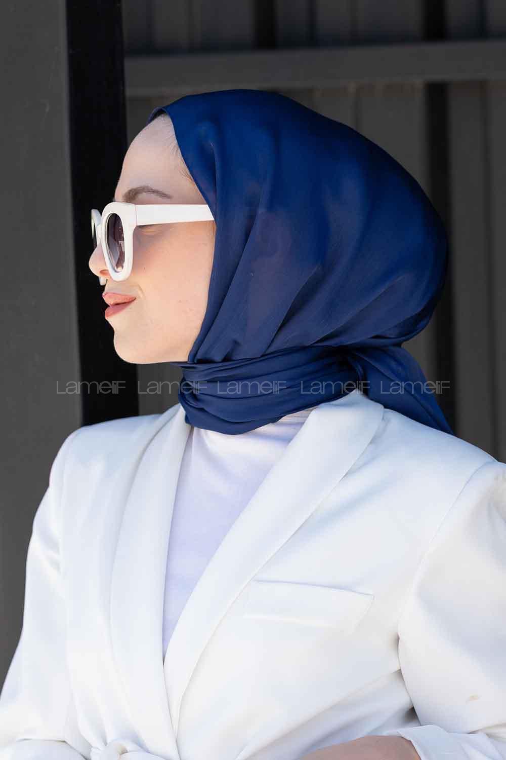 Lamelif Janjan Şal Gece Mavisi