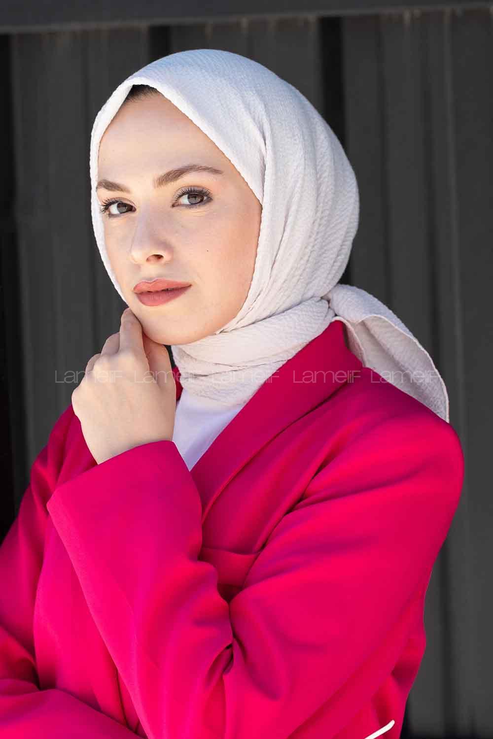 Lamelif Mio Caz Eşarp Ekru