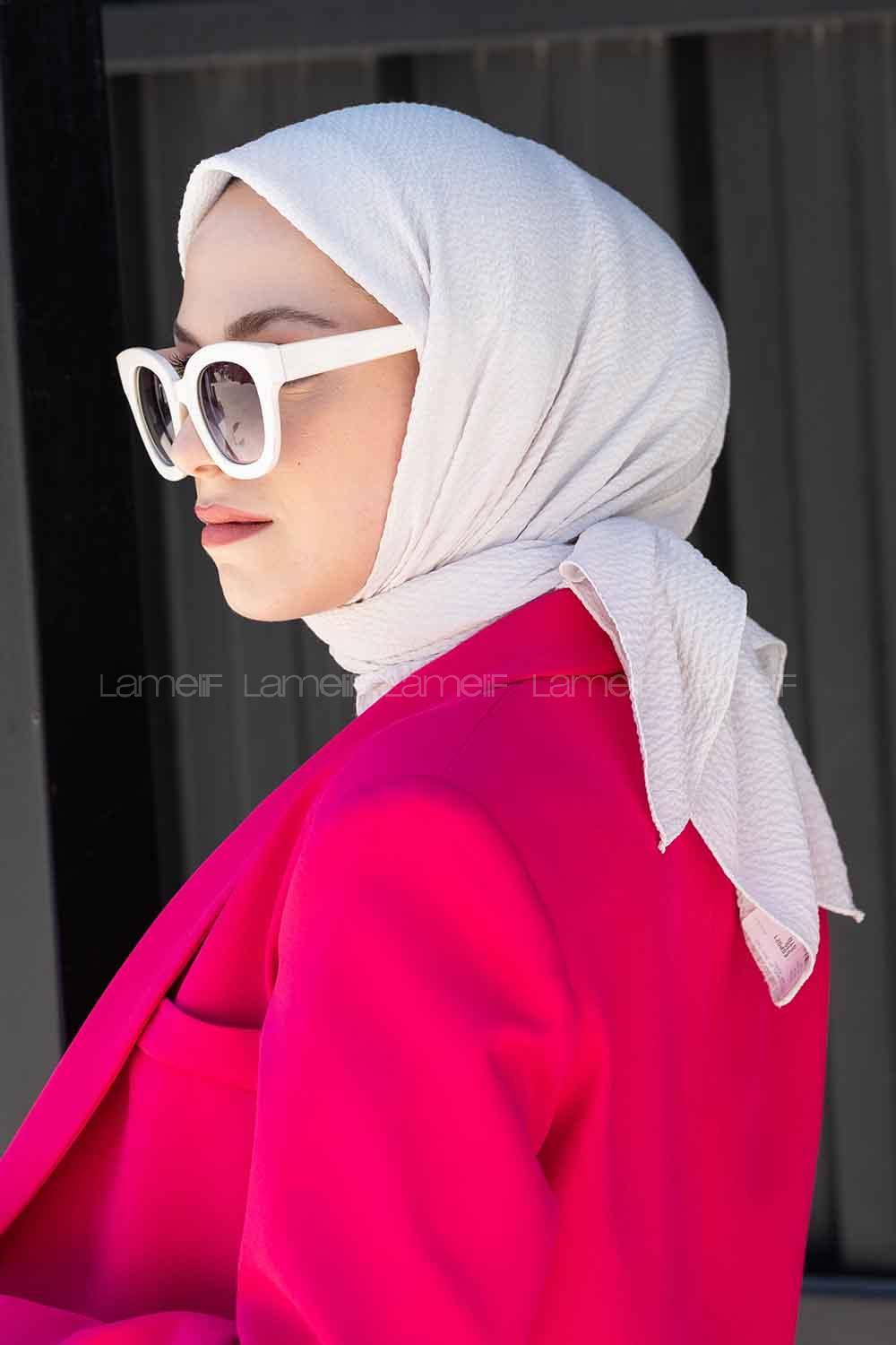 Lamelif Mio Caz Eşarp Ekru