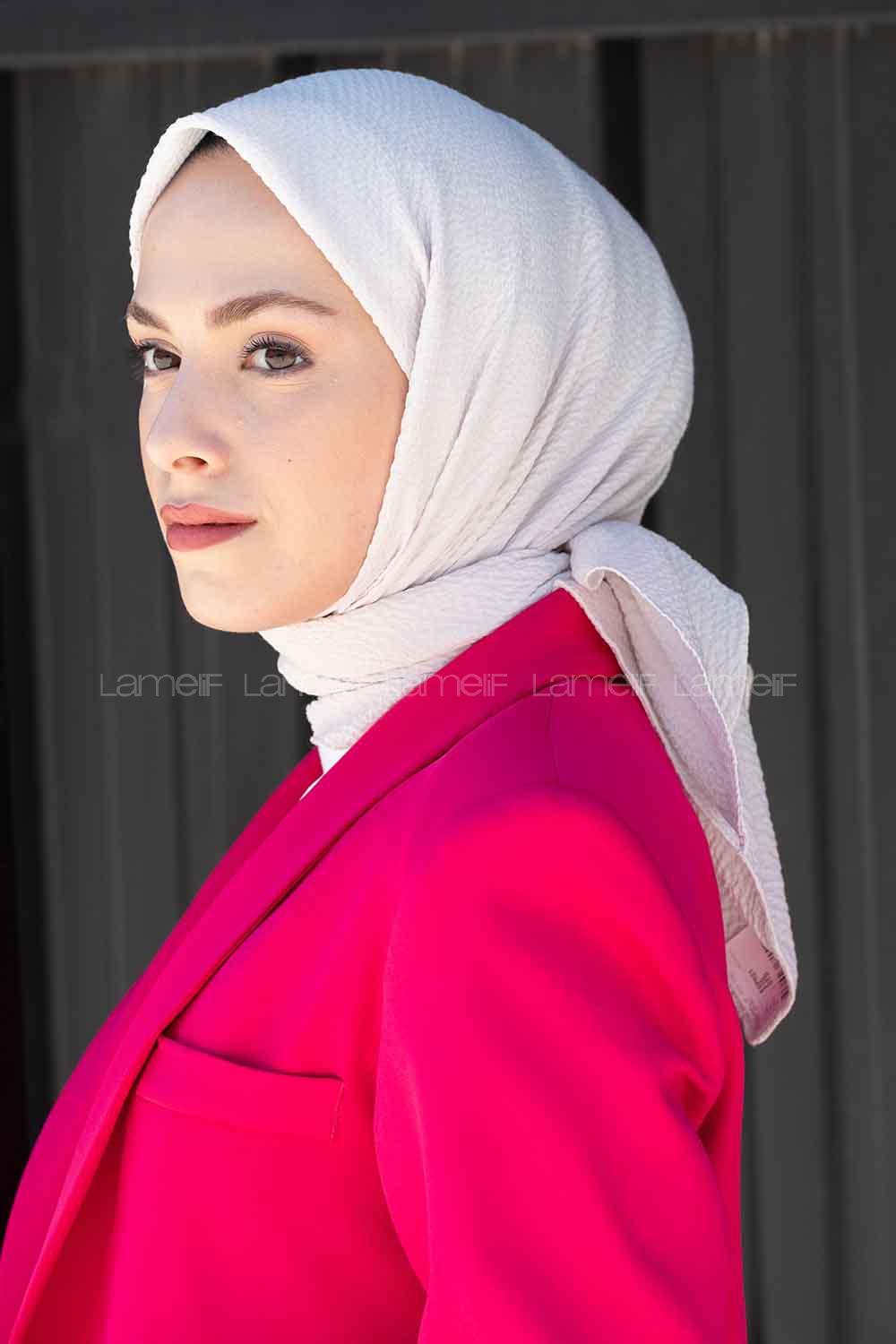 Lamelif Mio Caz Eşarp Ekru