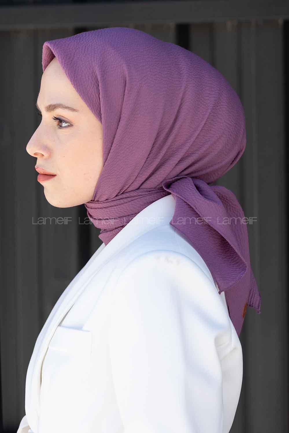 Lilac Cotton Fabric Straight Shawl