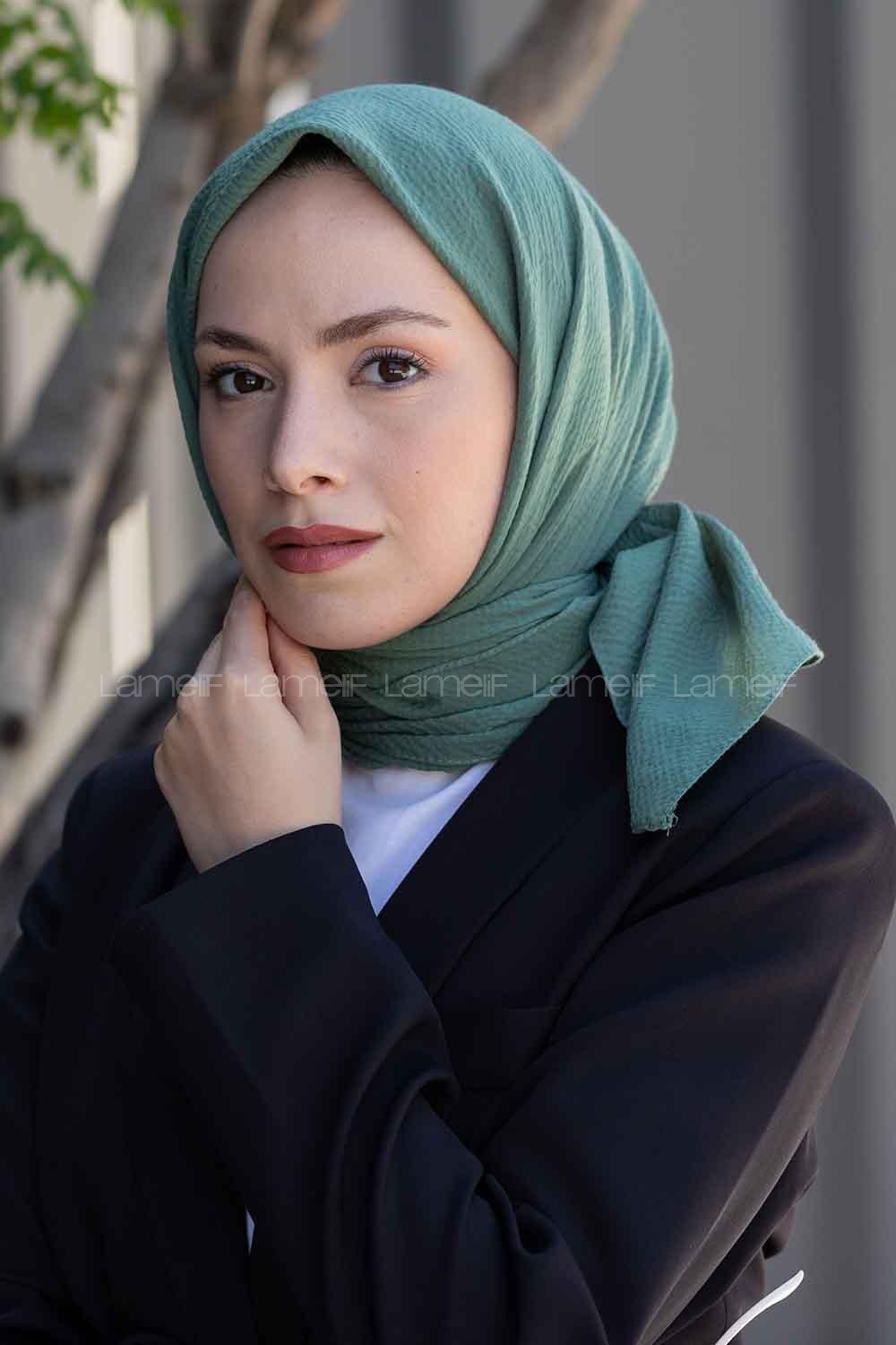 Lamelif Mio Caz Eşarp Mint Yeşili