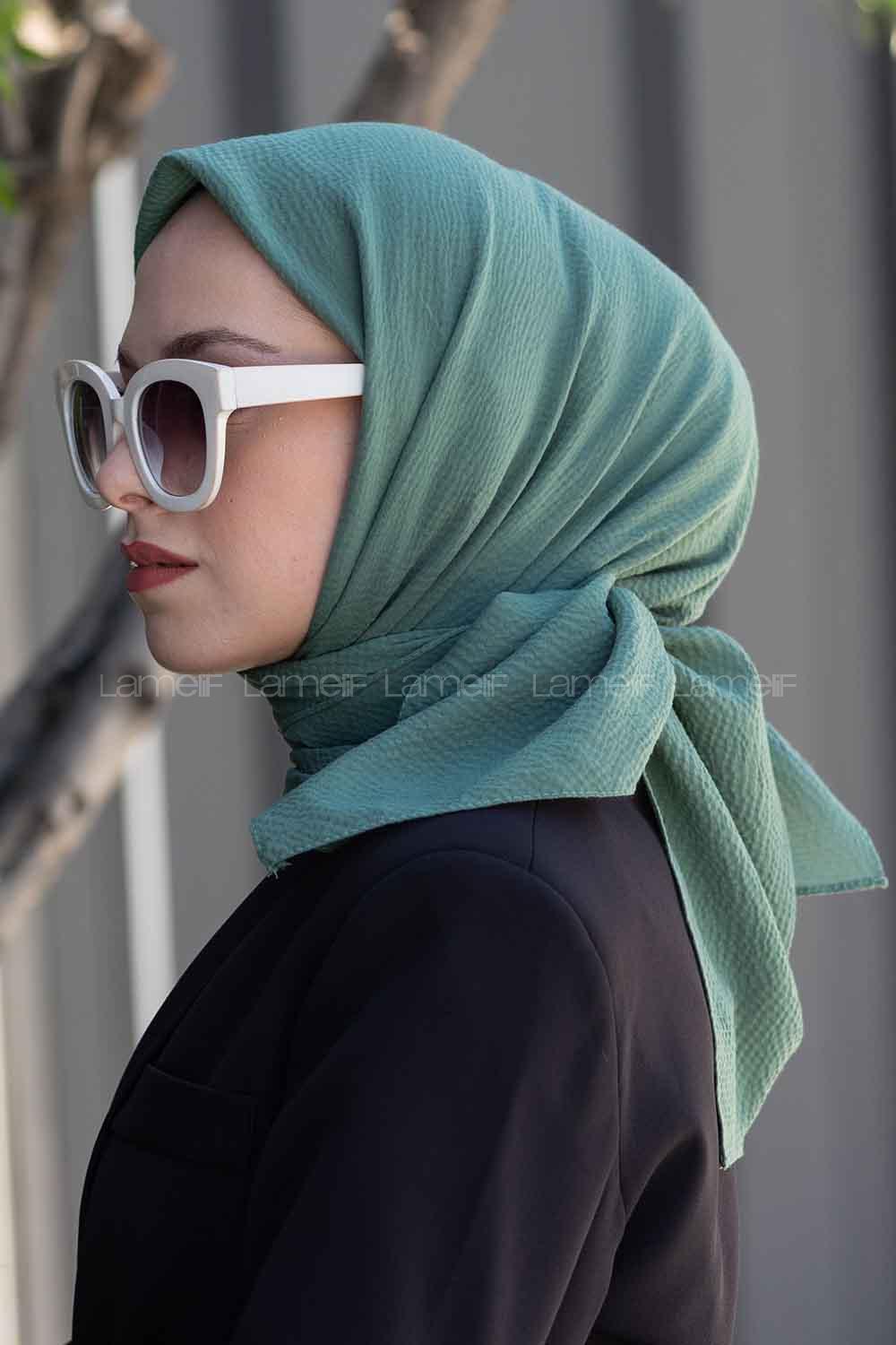 Lamelif Mio Caz Eşarp Mint Yeşili