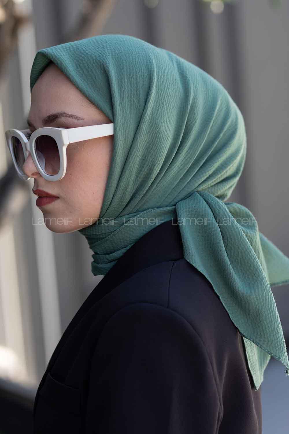 Lamelif Mio Caz Eşarp Mint Yeşili