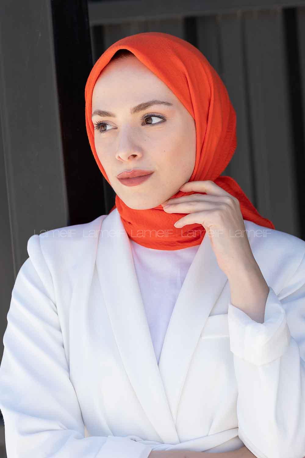 Lamelif Mio Caz Eşarp Oranj