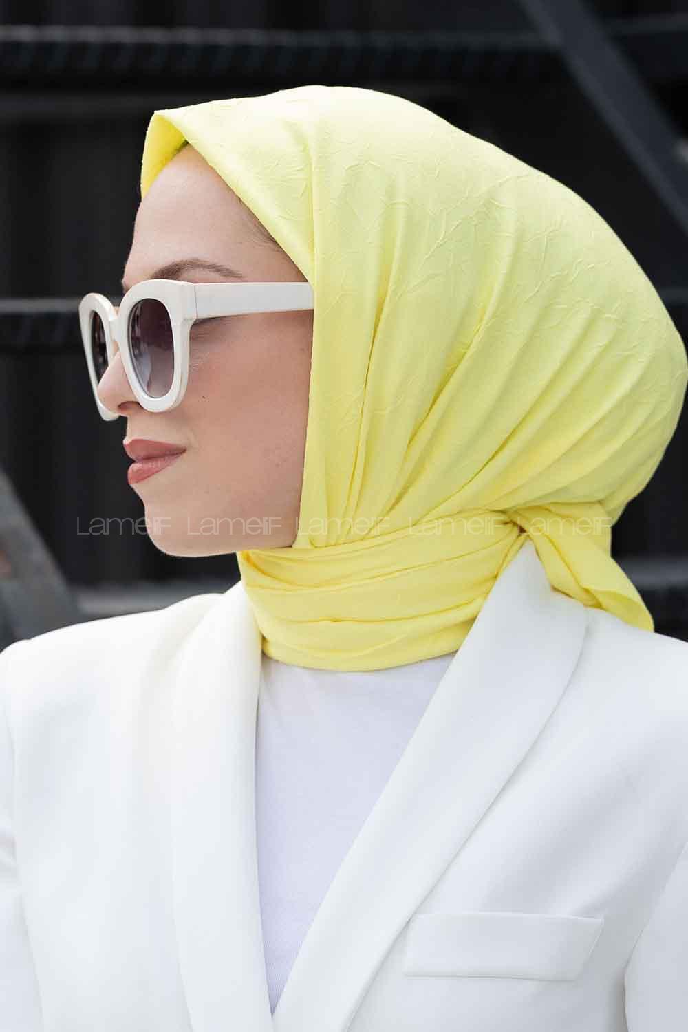 Lamelif Bambu Eşarp Sarı