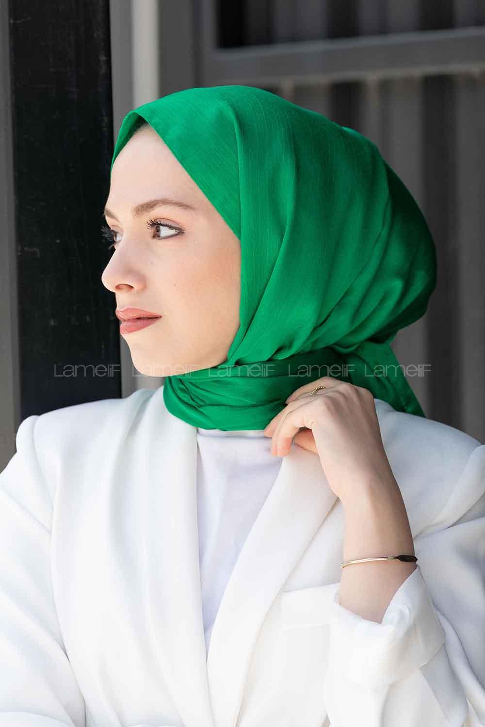 Lamelif Janjan Şal Bennetton Yeşili