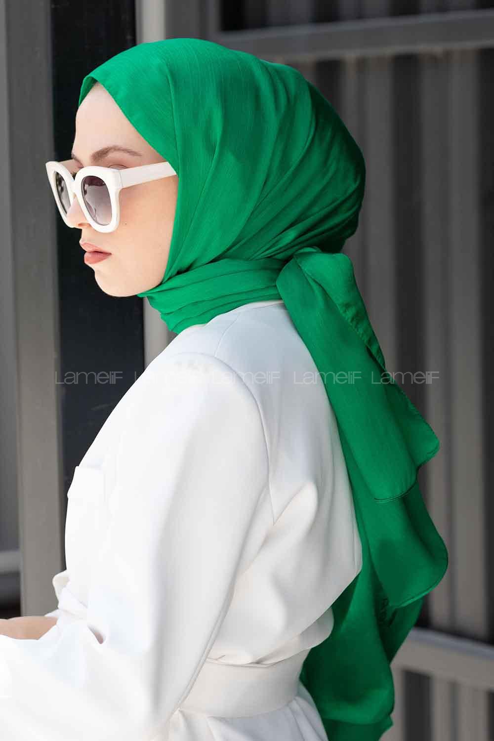 Lamelif Janjan Şal Bennetton Yeşili