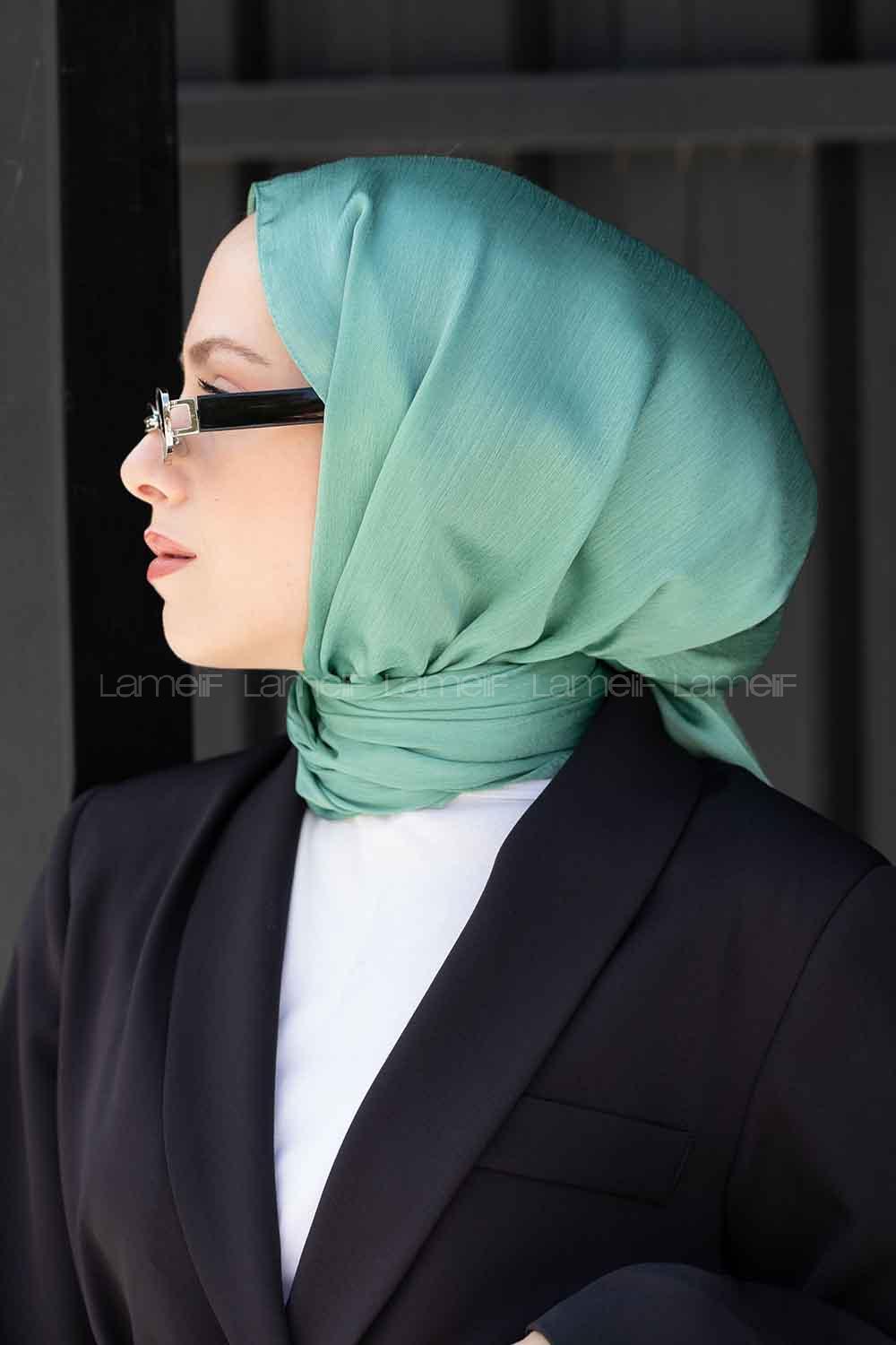 Lamelif Janjan Şal Mint Yeşili