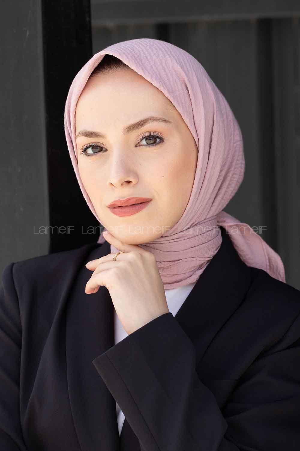 Lamelif Mio Caz Eşarp Açık Pudra