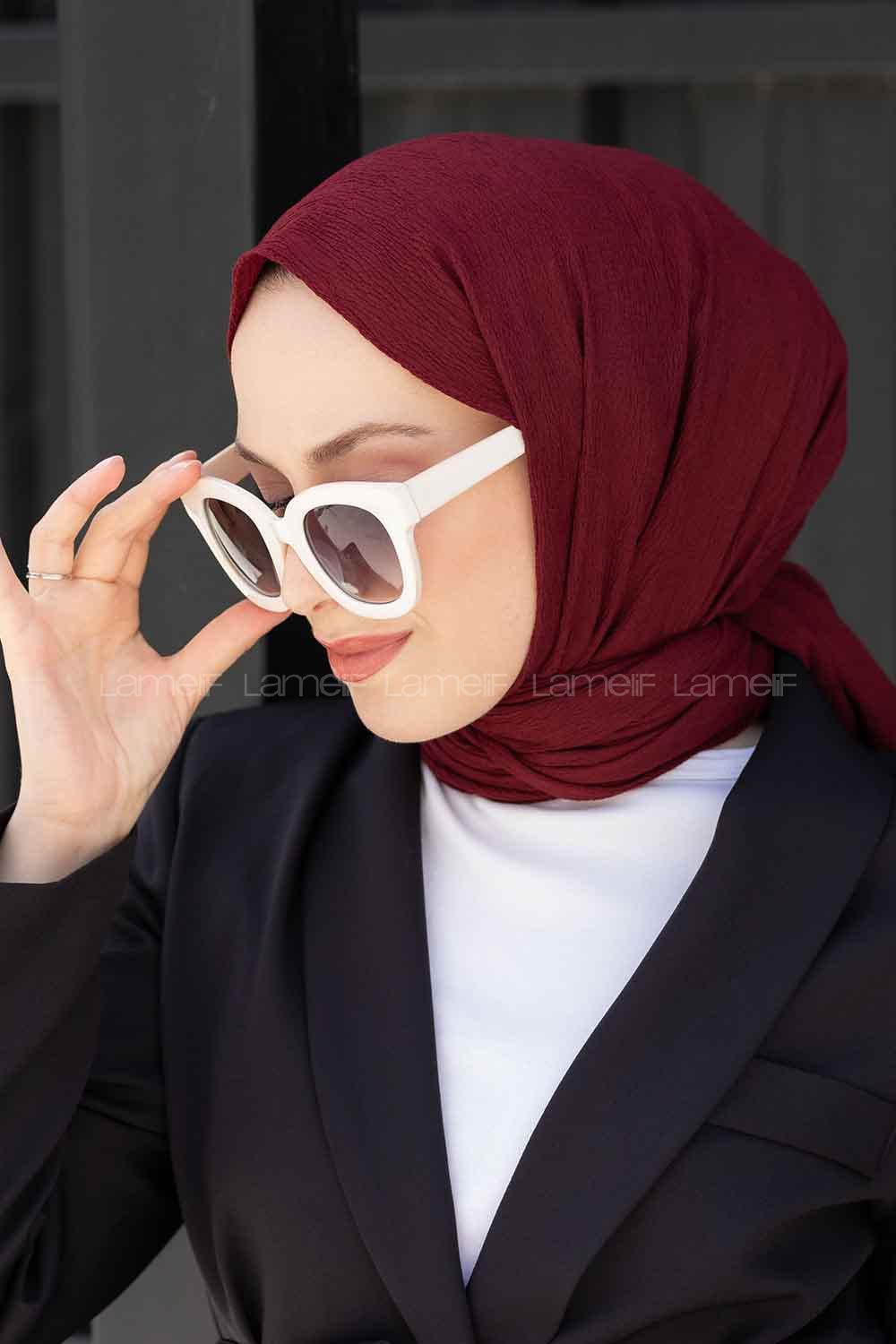 Lamelif Mio Caz Şal Bordo