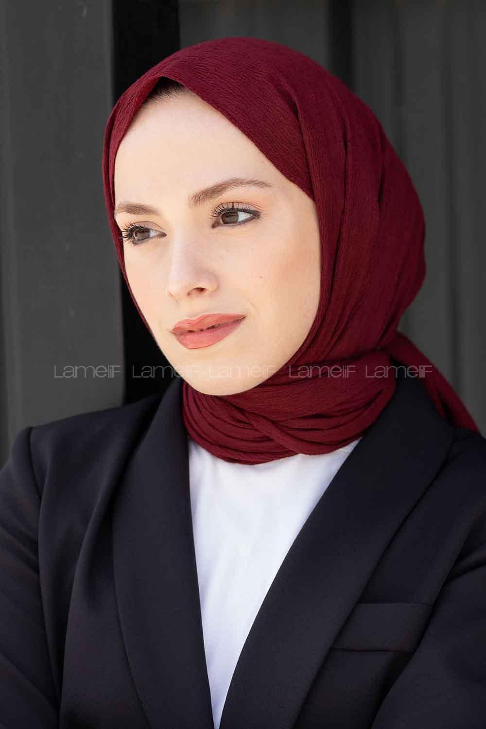Lamelif Mio Caz Şal Bordo