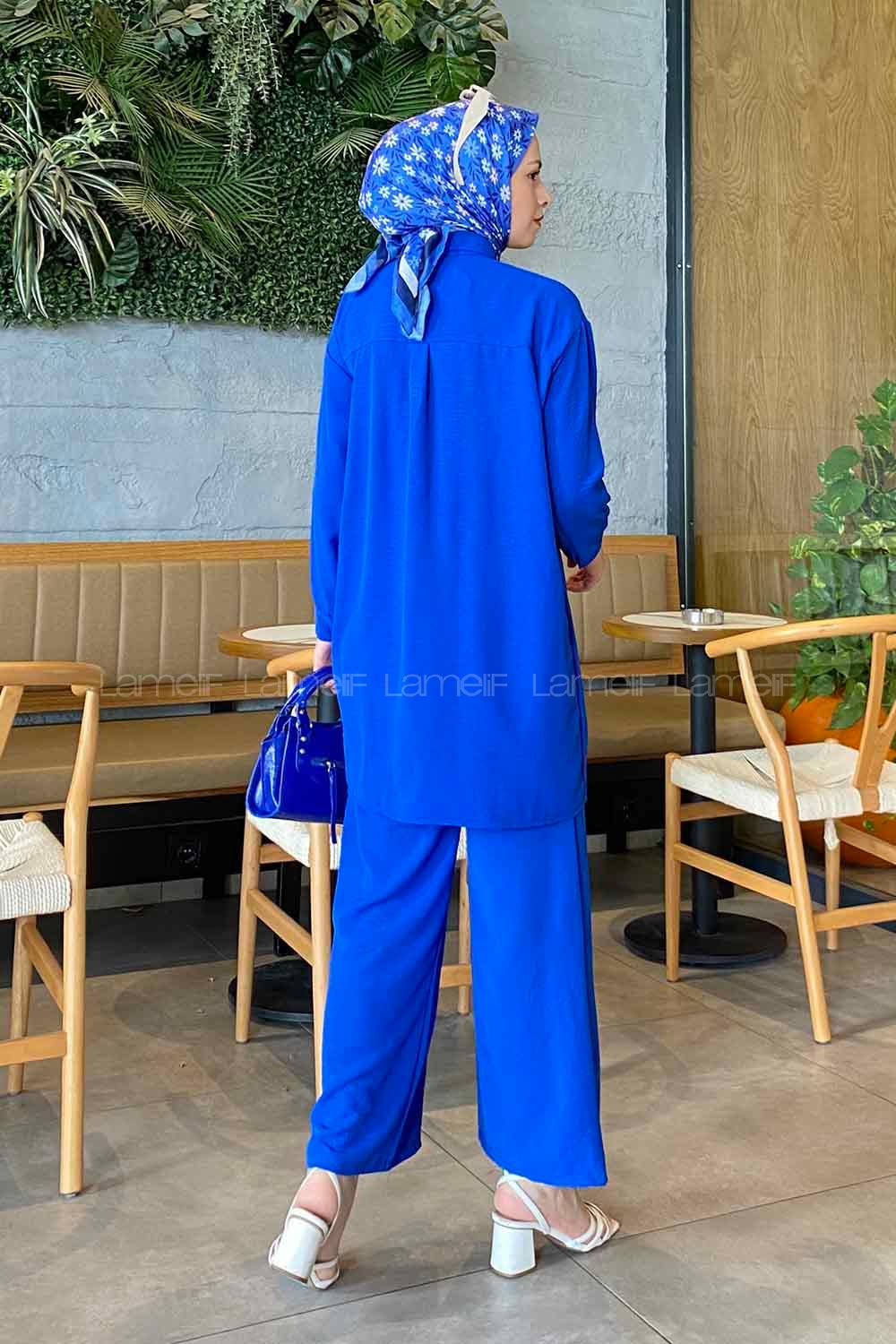 Saxe Shirt Collar Long Arm Buttoned Ayrobin Regular Trousers Comfortable Suit