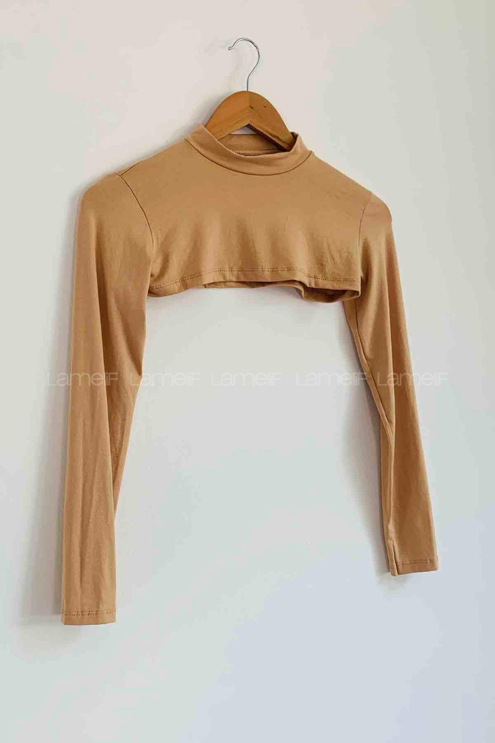 Cream Medium Crew Neck Long Arm Unprinted Oversleeve