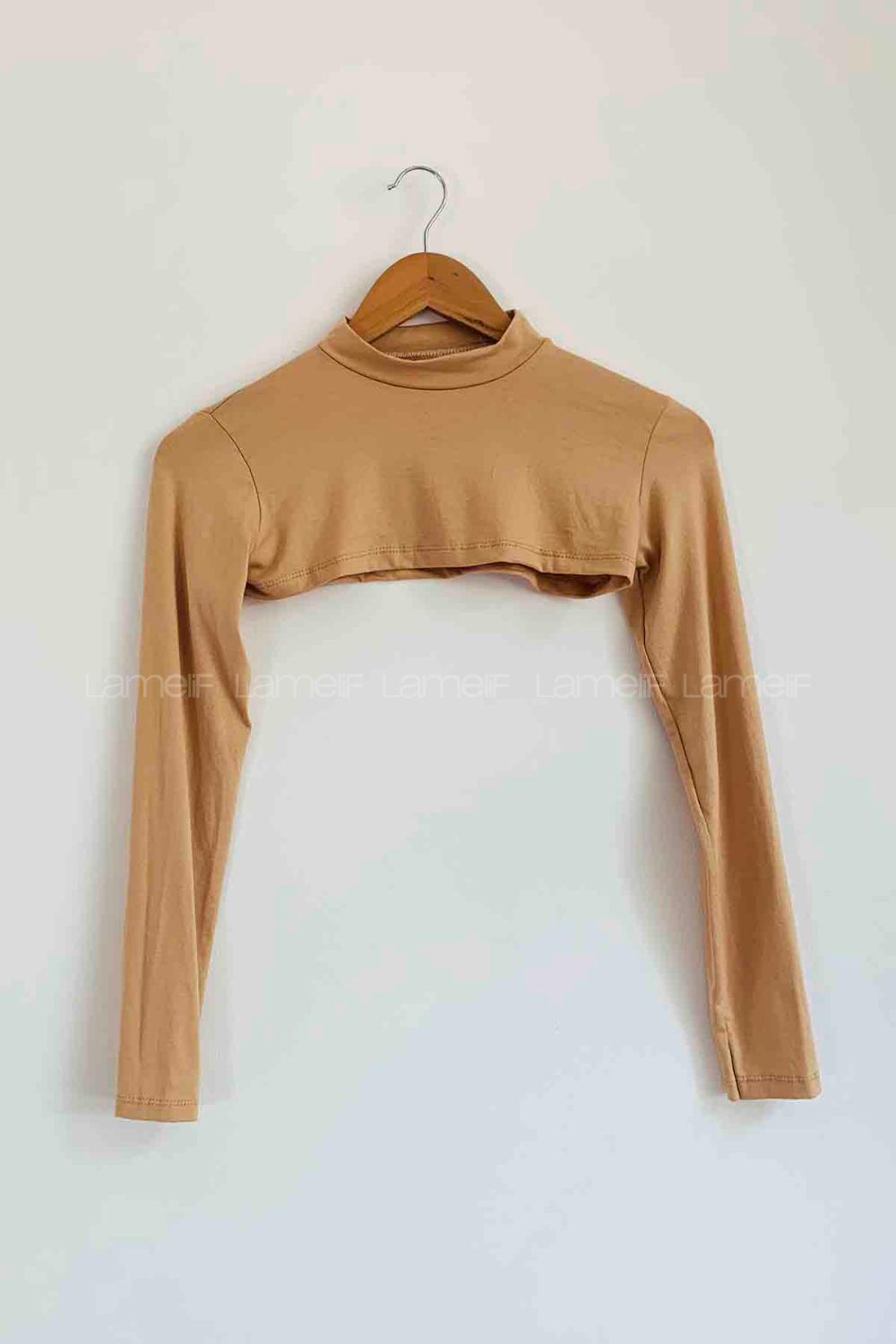 Cream Medium Crew Neck Long Arm Unprinted Oversleeve