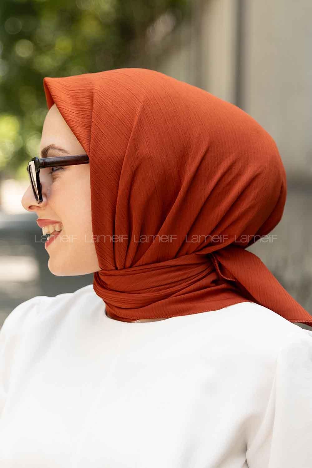 Lamelif Krinkıl Eşarp Kiremit