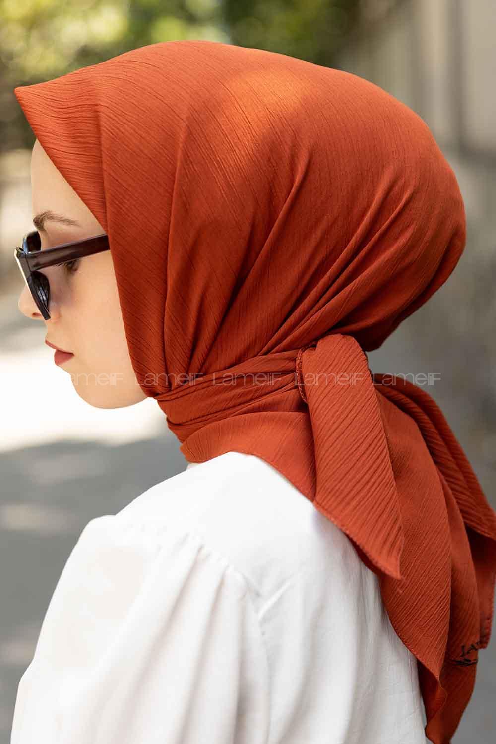 Lamelif Krinkıl Eşarp Kiremit