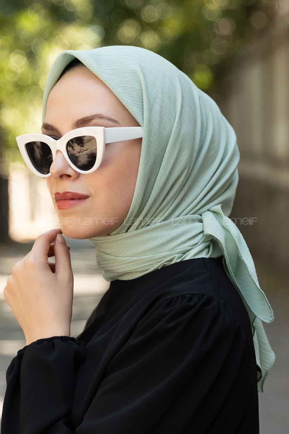 Lamelif Krinkıl Eşarp Su Yeşili