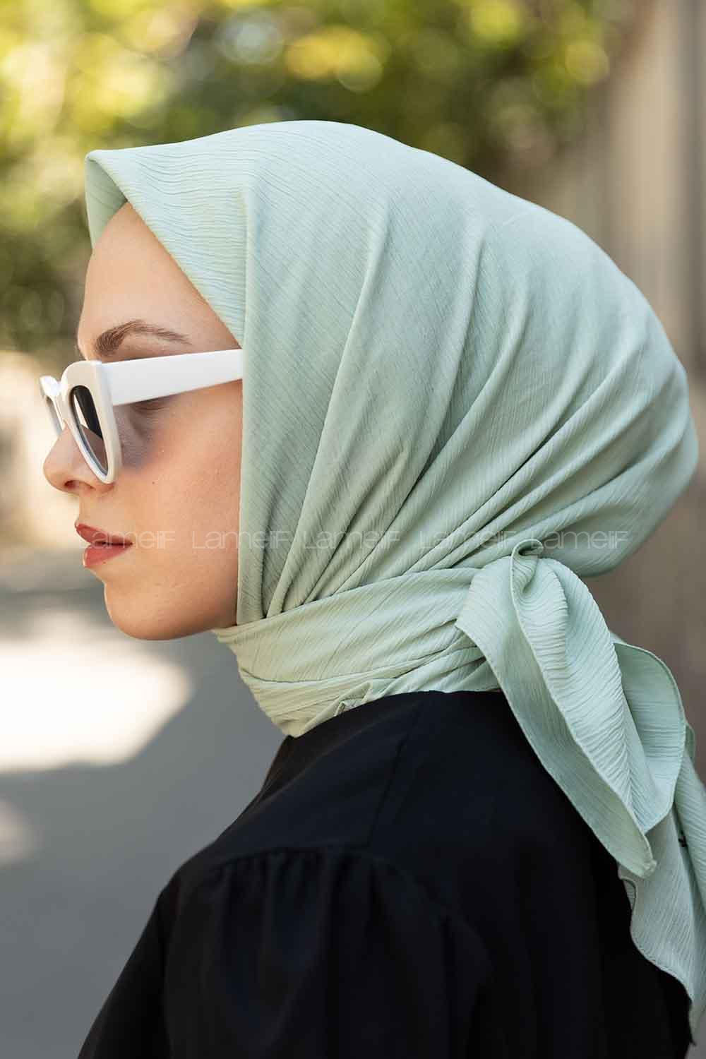 Lamelif Krinkıl Eşarp Su Yeşili